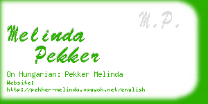 melinda pekker business card